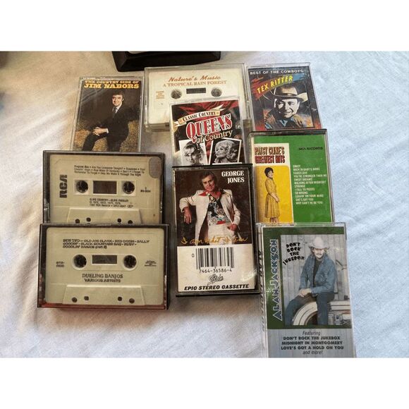 Classic Country 1970's/80's Cassette Tape Collection w/ Case, George Jones - Picture 7 of 14